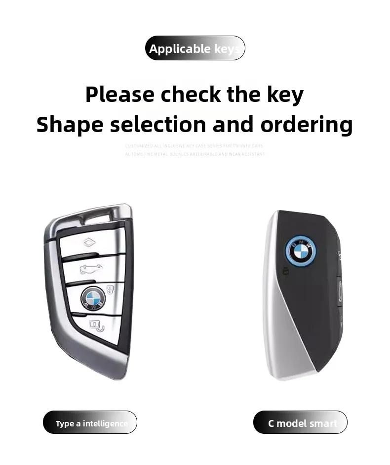 Car Key Case Cover Shell For BMW i7 X7 G07 5 7 Series iX X1 X5 G70 G09 XM U06 G81 M3 Protected Fob Accessories