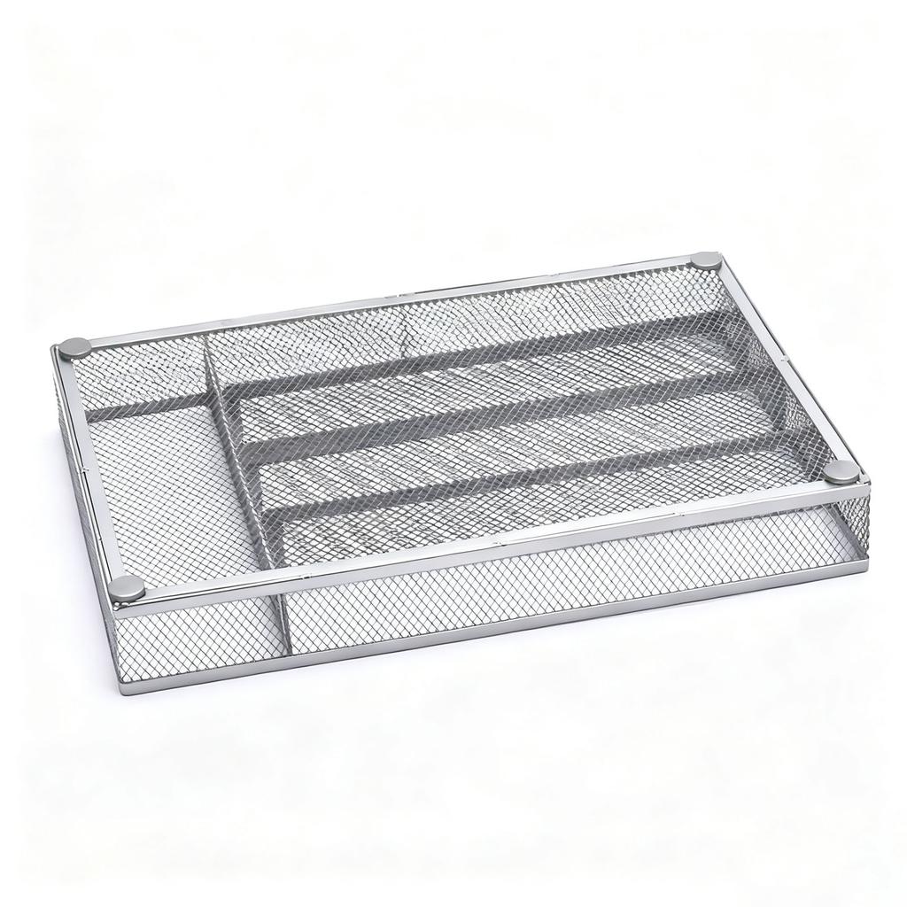 Kitchen Cutlery Drawer   Carbon Steel Flatware Storage Divider with Anti Slip Foam Pads for Spoons Forks Stationery