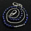 Meier Blue mist broken silver double-layer trouser chain, niche high-end belt, handmade beaded waist accessories