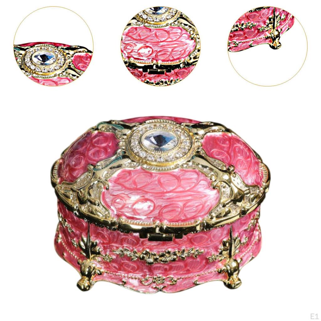 Jewelry Storage Case Trinket Desk Organizer Keepsake Holder Box for Charms Pendants