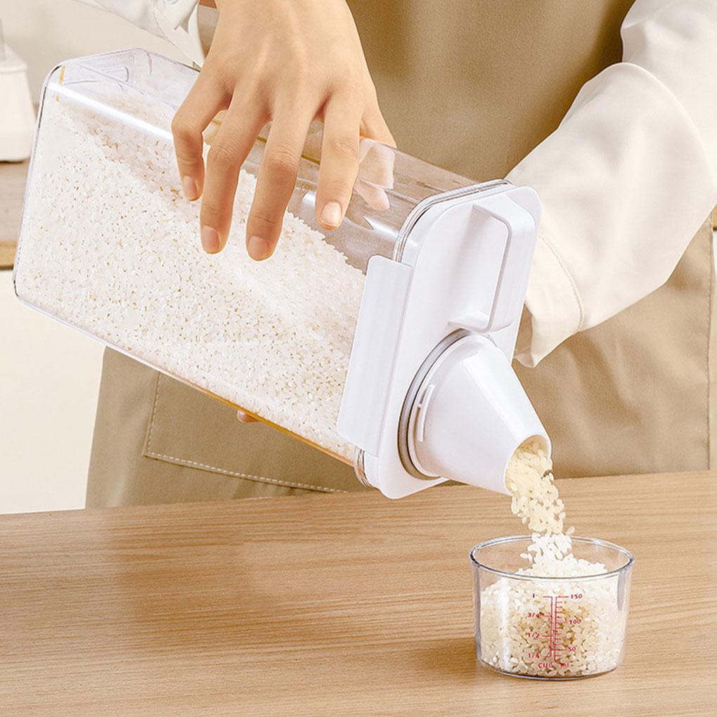 Contenitore Trasparente per Cereali ad Accesso Facile per una Cucina Pulita e Ordinata Scatola Dispenser per Cereali