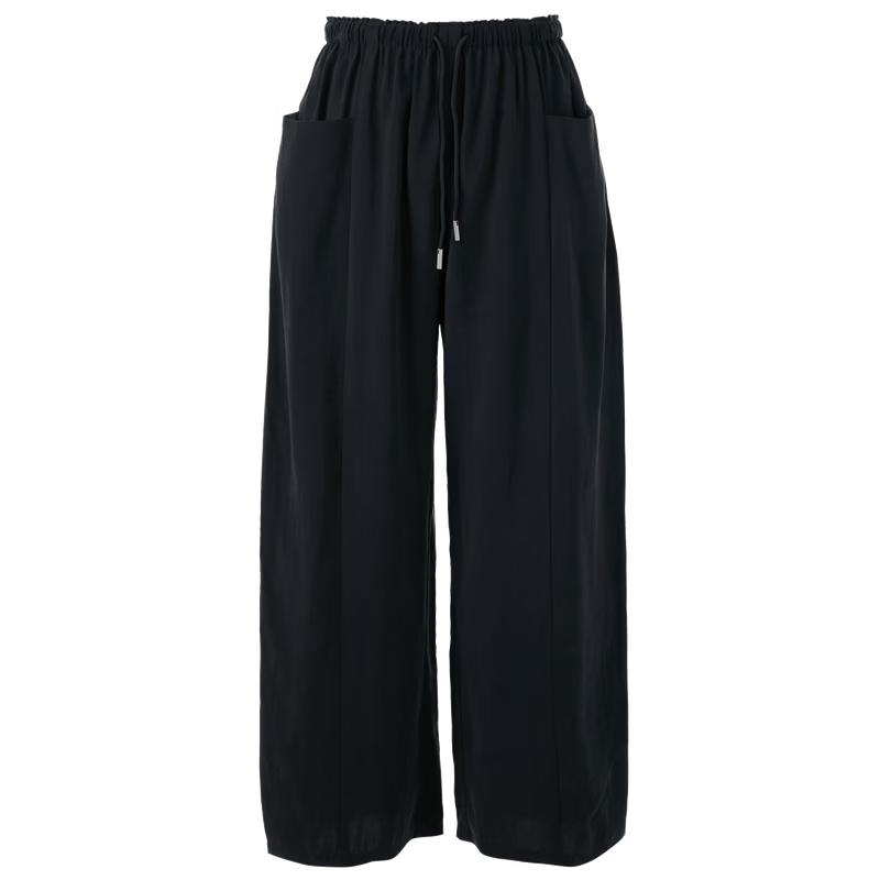 Sancai 2026 Summer High-Waist Loose Curved-Leg Casual Pants XL темно-синий