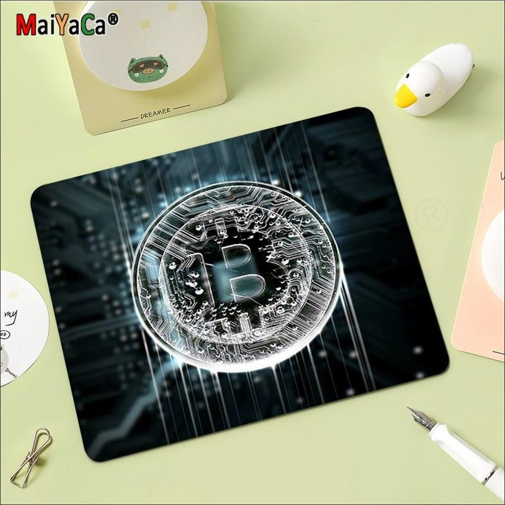 Bitcoin Art Mousepad Rubber Small Thickened Mouse Pad Gaming Keyboard Table Mat Office Supplies Room Decor for PC Mouse Carpet