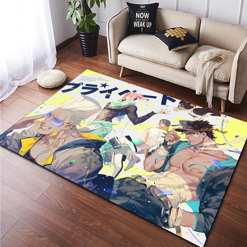 Jojo's Bizarre Adventure Carpet for Living room,Non Slip BATHROOM mat,Portable Lightweight Picnic Mat,bedroom Decor Rug