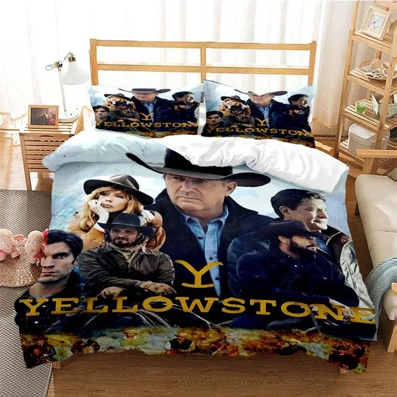 Yellowstone Fashion Digitaldruck Bettwäsche Set Bettbezug Steppdecke Bett Einzel Twin Full Queen Jugend Kinder Mädchen Jungen Geschenk