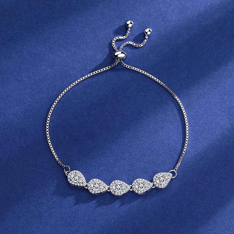 Zwei Karat Prinzessschliff Simulierter Moissanit Armband - Vielseitiger Damen-Beadschmuck