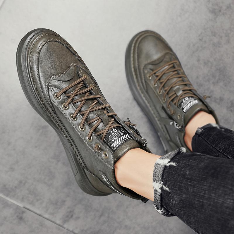 Ny mote Høst Og Vinter Høytopp for menn Martin Boots Studenter Mann Gutter Trending Soft Sole Arbeidssko Arbeidsbeskyttelse Martin Sneakers