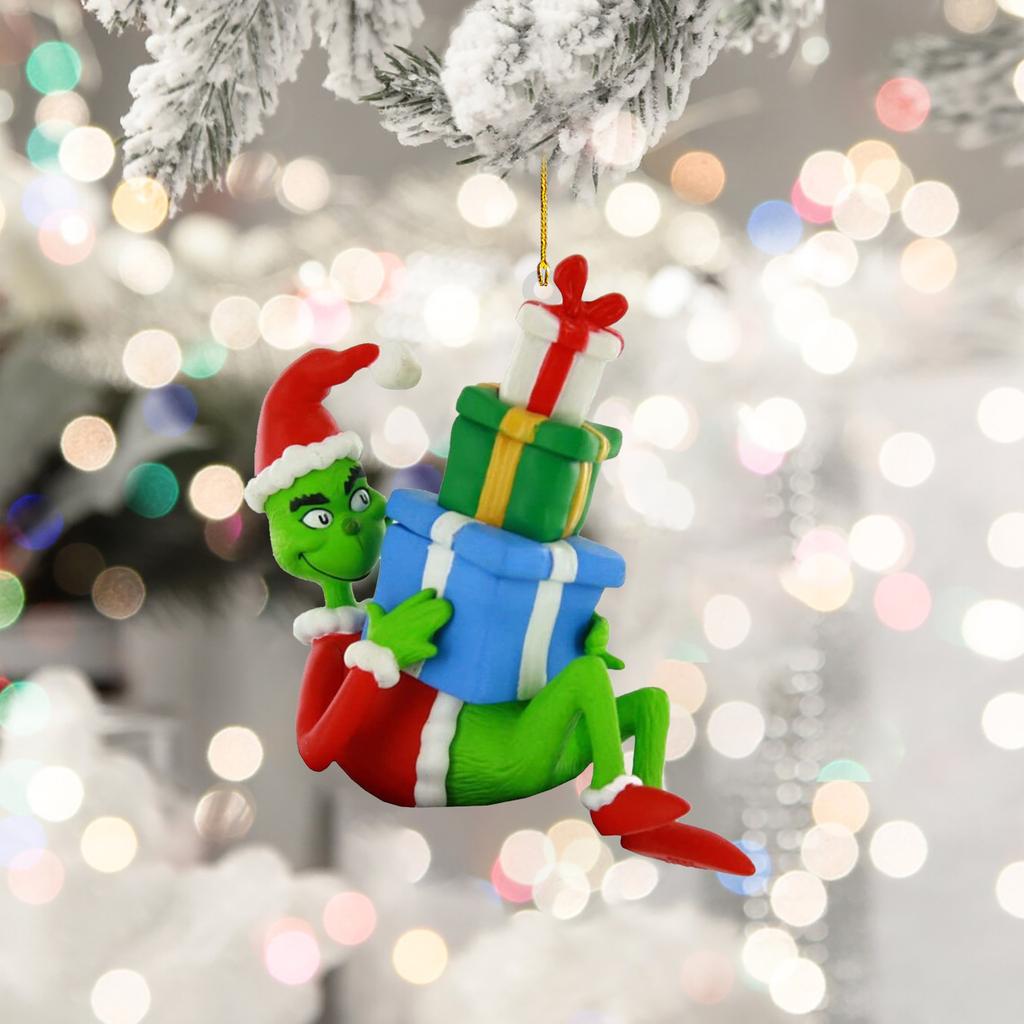 Grinch Christmas Ornament Plush Hanging Decoration