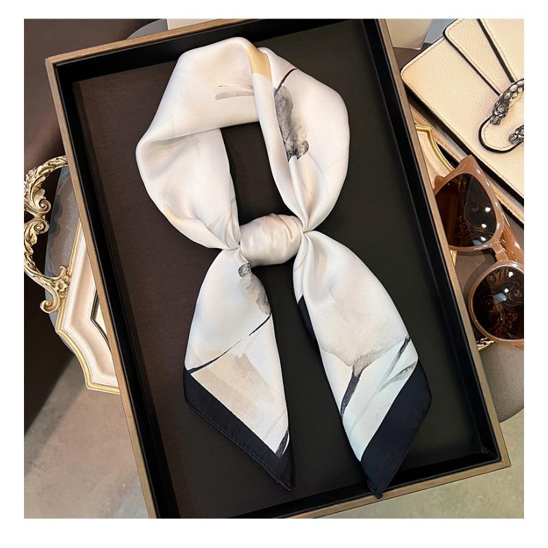 Women S Floral Print Square Scarf Spring Summer Decorative Neck Scarf Elegant Luxury Lightweight