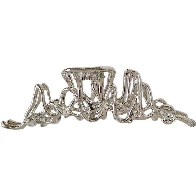 Kshmir Irregular Metal Hairpin for Women Back of the Head with Big Grab Clip Headdress for Women Trend Jewelry Gift 2023