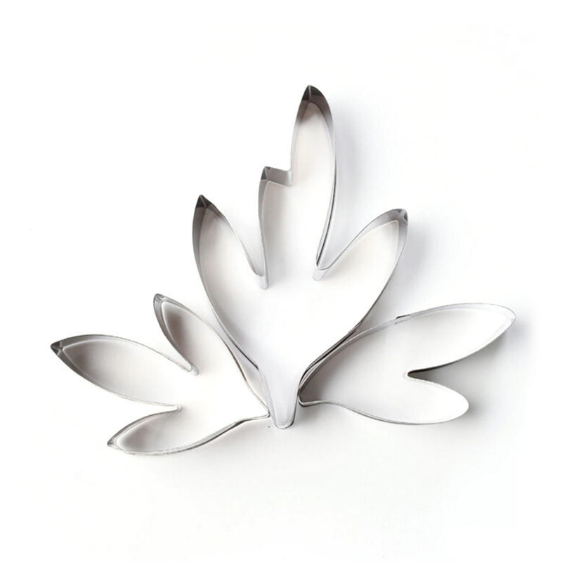 Fondant Cake Decoration Stainless Steel Tools Peony Flower Leaves Cutters Set