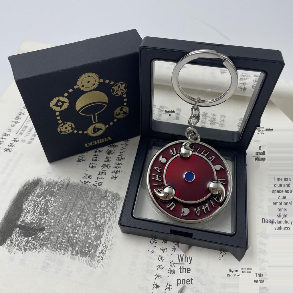 Rotatable Decompression Eternal Mangekyō Sharingan Anime Keychain Pendant