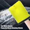 1Pc Car Interior Cleaning Glove 2-in-1 Leather And Glass Scrubber Mitt for Auto Seats Non-Scratch Dual-Sided Wash Mitt for Upholstery And Windows