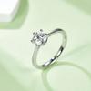 Minimalist Halo Shoulder Pave S925 Sterling Silver Rhodium Plated 1CT D Color Brilliant Cut GRA Certified Moissanite Ring