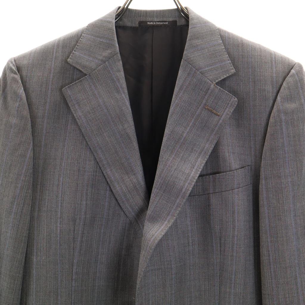 Gucci Wool Striped Pattern Suit Setup 46R Gray Men's Used