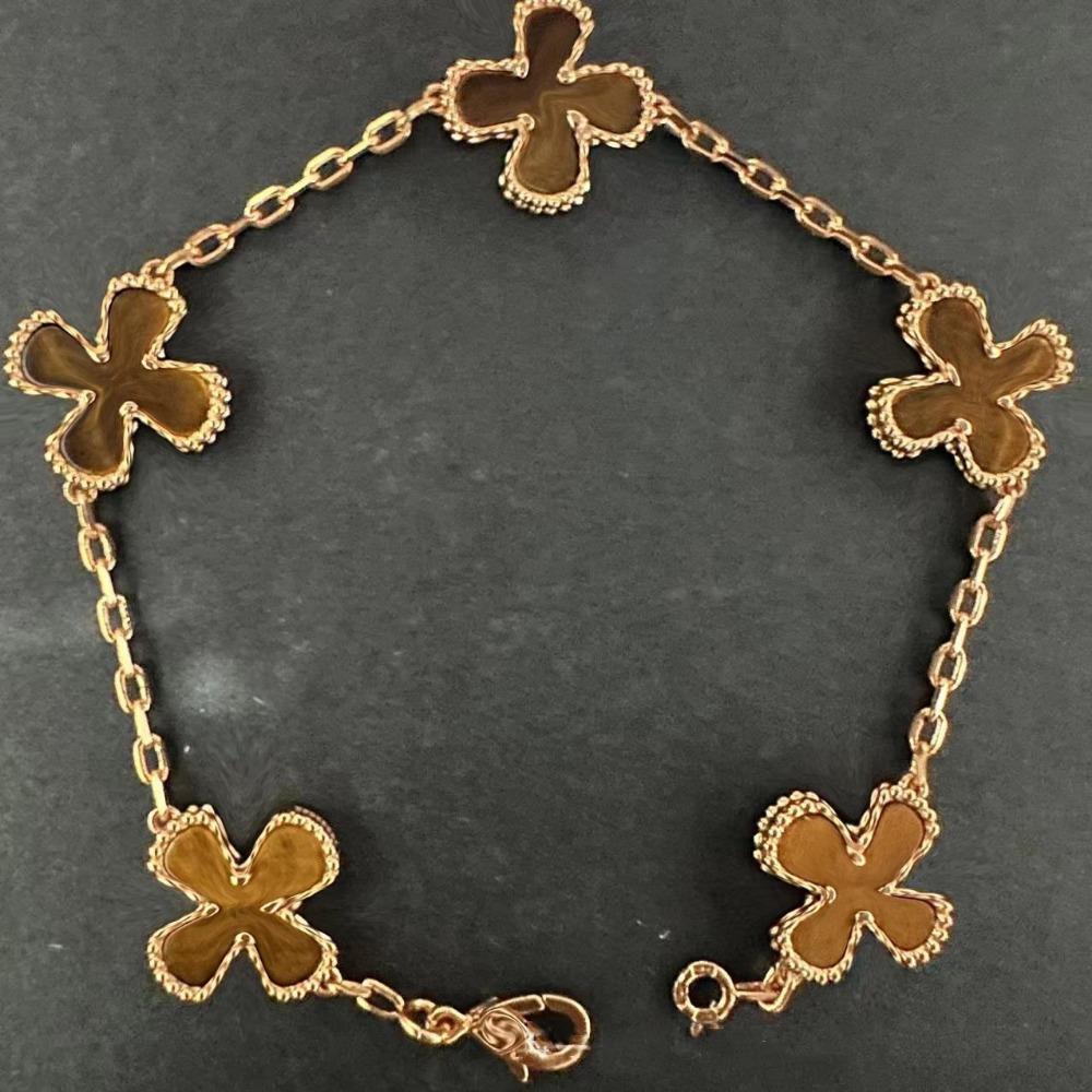 High Version Four-leaf Clover Bracelet Female Mother-of-pearl Agate Five-flower Ladies Bracelet