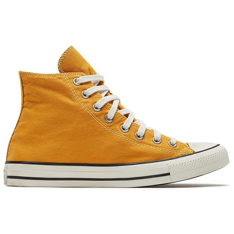 Converse Chuck Taylor All Star Hi Vintage Comfortable Versatile Durable High-Top Canvas Shoes Unisex Sneakers Yellow 167959C