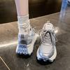 Thick-soled inner height-increasing mesh shoes women's breathable mesh Forrest Gump shoes 2025 new popular sports and leisure dad shoes women