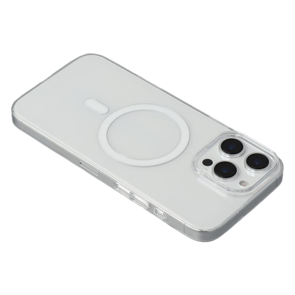 JAUCASE For iPhone 15 Pro Crystal Clear Case Compatible with MagSafe Hard PC Phone Back Cover