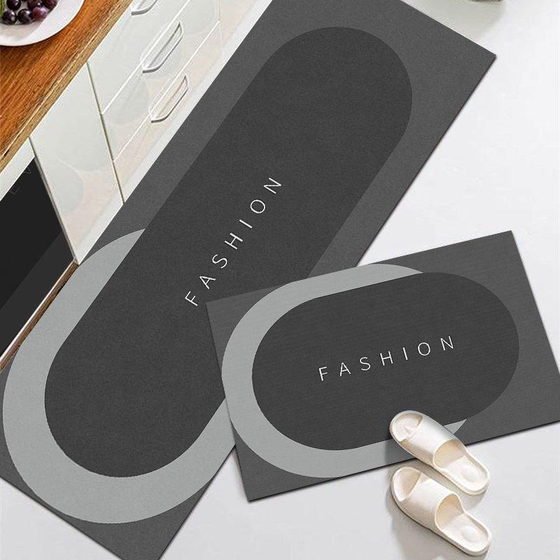 Kitchen Mat Living Room Area Rugs Balcony Hallway Carpet Bathroom Anti -Slip Water Absorbent Washable Floor Mat Entrance Doormat
