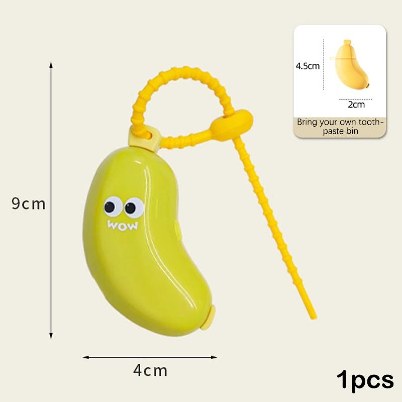 

Plastic Toothbrush Head Protective Cover Portable Banana Shape Toothbrush Dust Cap Cover 2In1 Brush Protect Toothbrush Case Cap зелёный