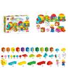 68 szt./zestaw Klocki z dużych elementów Kreatywny pociąg cyfrowy Kolorowe puzzle do wczesnej edukacji Zabawki dla dzieci Prezenty świąteczne
