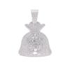 Alloy Necklace Unisex Trendy Large Money Bag Pendant Hip Hop Personality Fashion Rap Inlaid Diamond Jewelry