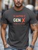 Unisex Navy Crew Neck Tee Caution Gen X Feelings Will Get Hurt Distressed Retro Red White Text Warning Slogan Graphic Soft Short