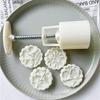 Månkakform Kakstämpel Kinesisk Midsommar Månkaksbakare Blomform Dekorationsverktyg för Bakning DIY Kaka