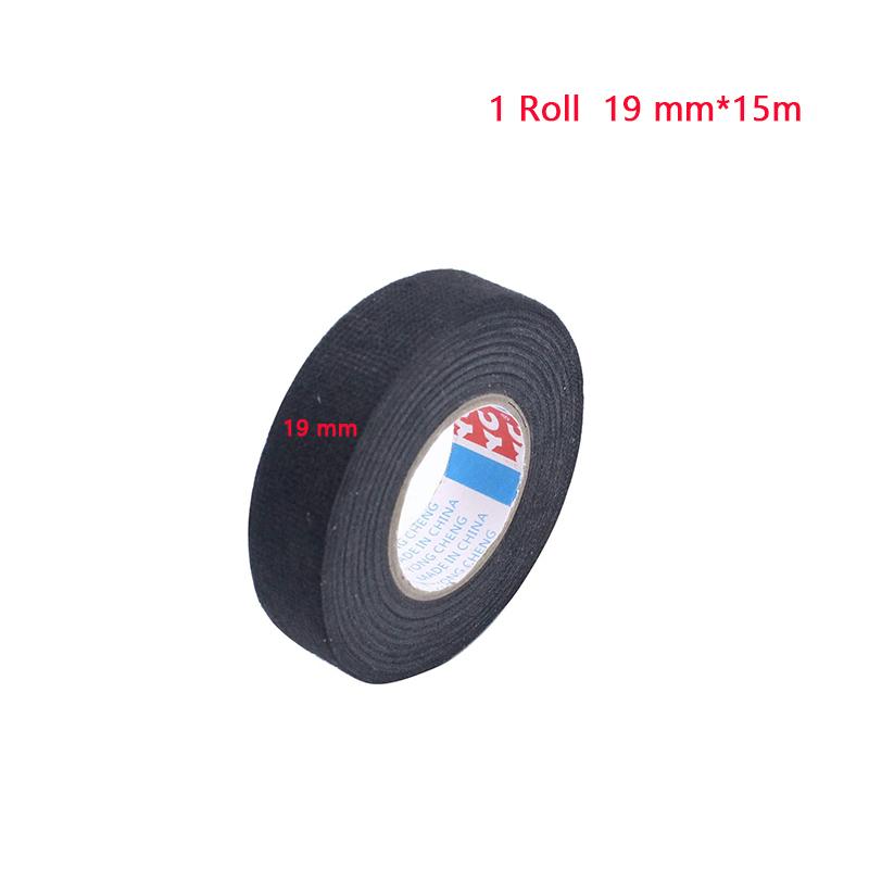 Automotive Wire Harness Cloth Tape High Temp Wrapping Noise Damping Heat Proof Adhesive Fabric Electrical Flannel Tape 15M/45M