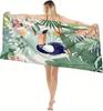 1 Stück Handtuch Tropischer Stil Dekorative Illustration Geschenke für Freunde Schnelltrocknendes Strandtuch Für Yoga Tourismus Strand GYM Camping Schwimmen