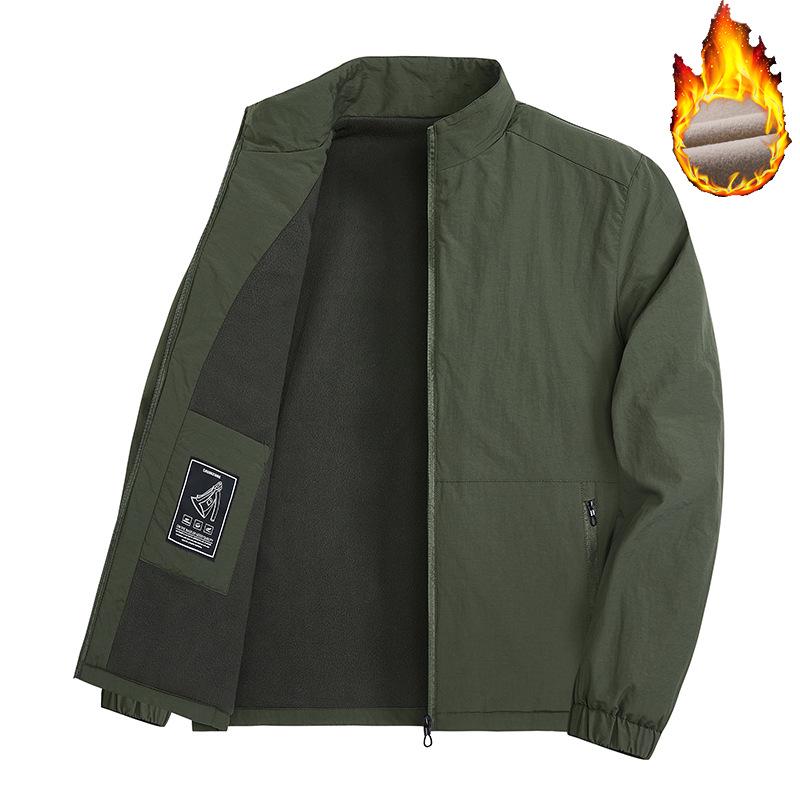 Men's Windproof Lapel Coat: 2025 New Style Solid Color Loose Casual Business Jacket for Spring & Autumn
