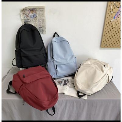 Damen-Schultasche, wasserdicht, große Kapazität, Schulrucksack, glatter Reißverschluss, einfarbig, für Teenager und Mädchen, lässiger Tagesrucksack, Studentenversorgung