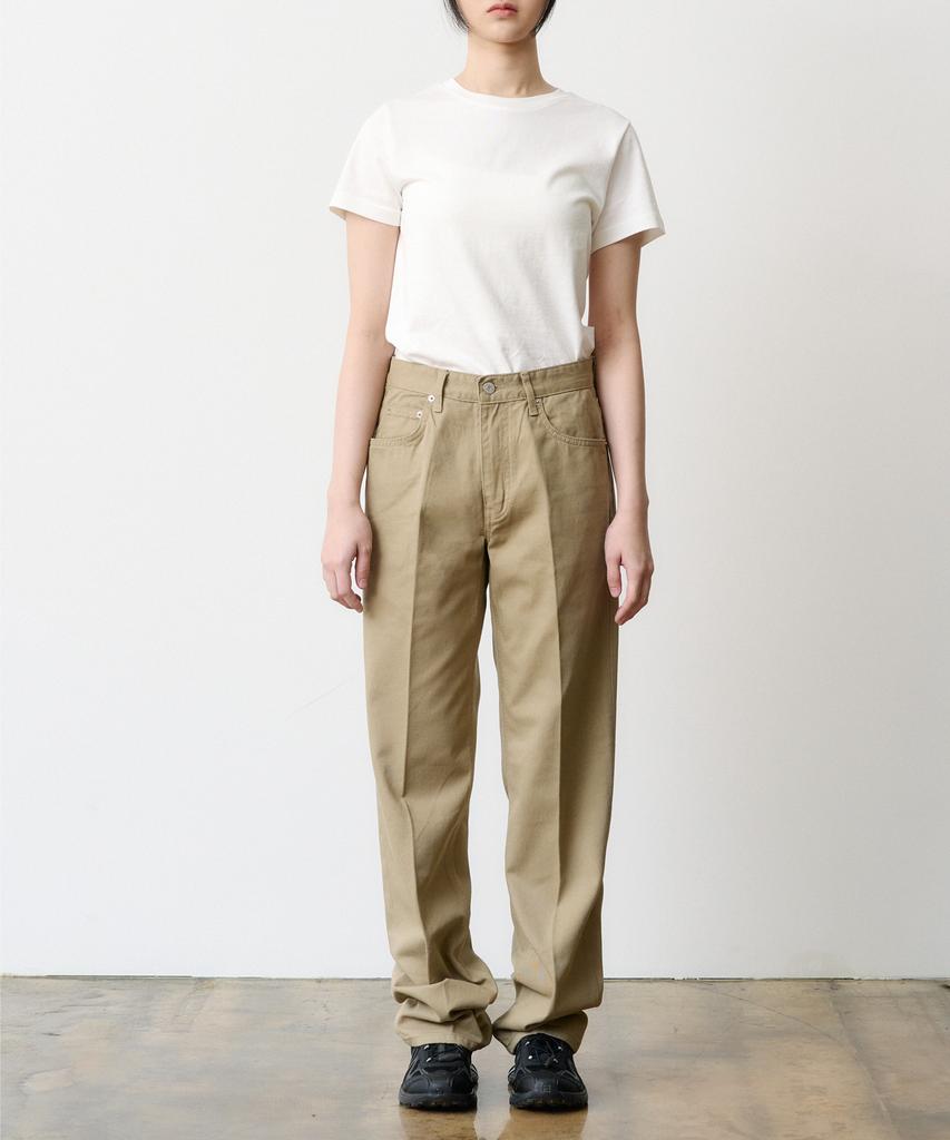 DENMADE (Women) Den0651 Crease Chino Pants (Beige)