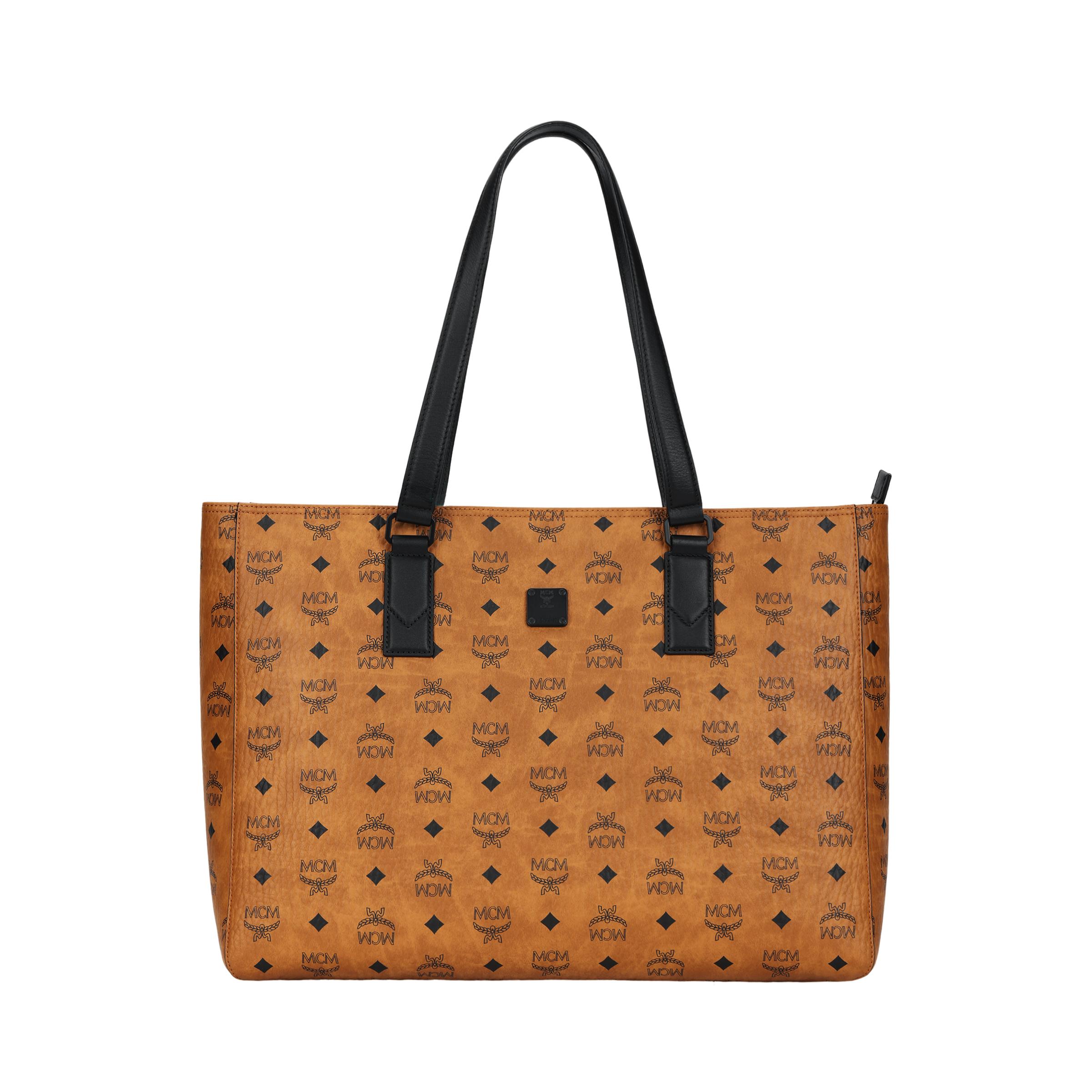 

New MCM Klassik Visetos Nappa Leather Tote, Shopping Bag, Shoulder Bag Large Women s Brown & Cognac MMPCSKC01CO001 41.9*14.0*31.5CM