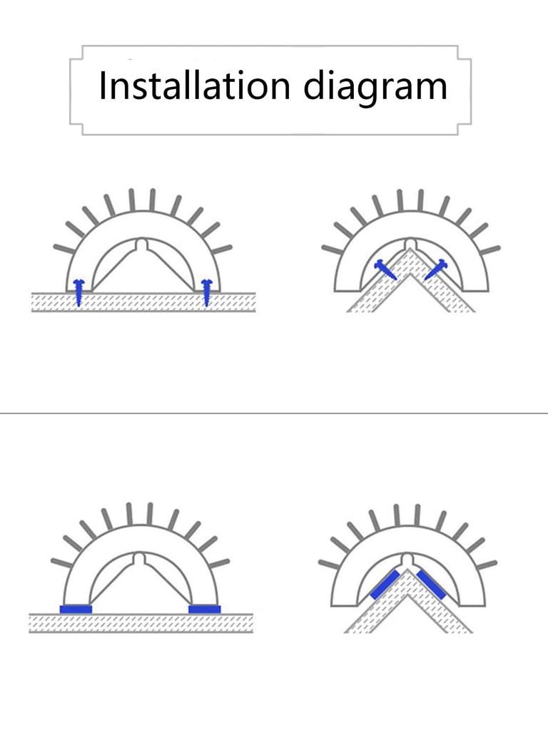 1pc-Small Wall Corner Fixed Arch Cat Grooming Device, Hair Removal and Itching Relief Massage Brush