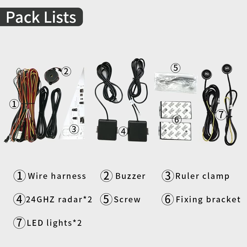 BSD Blind Area Spot Detection System Lane Change Blind Spot Monitoring BSM BSA 24Ghz Millimeter Wave Sens