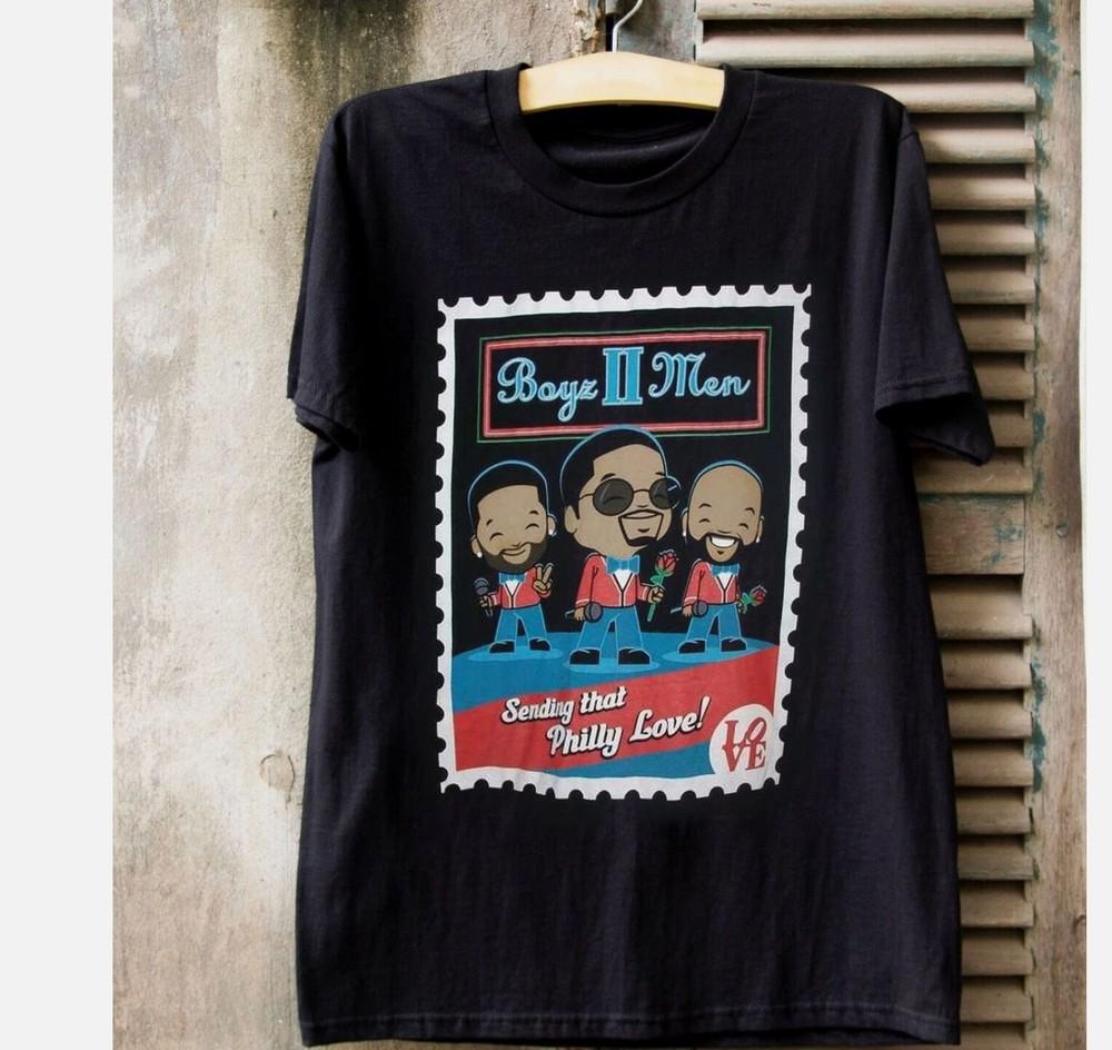 Vintage Boyz II Men Sending Out Philly Love Black All Size Gift Shirt Unisex T-Shirt XL
