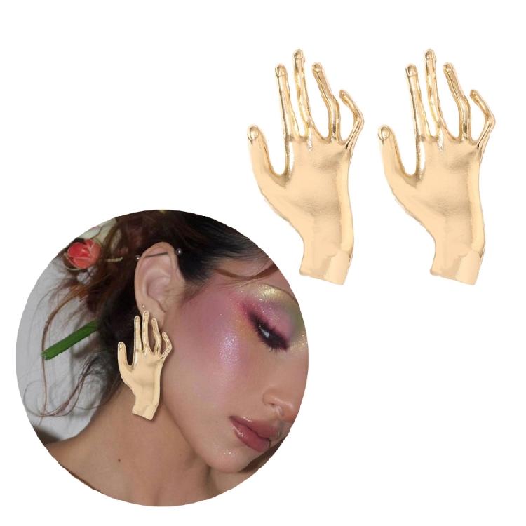 Palms Hand Shaped Stud Earrings Simple Unique Ear Stud Temperament Jewelry Gift