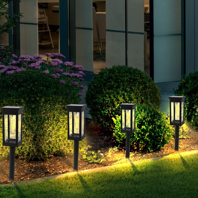 Outdoor Solar Aisle Lights 8 Pack Garden Waterproof Auto On/Off for Lawn Terrace Walkway Driveway Decoration Landscape Lighting