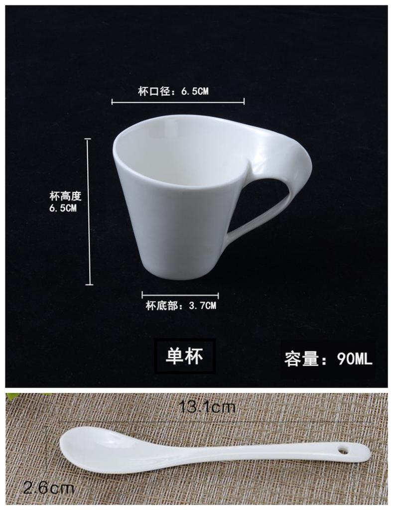 Tazza da caffè in porcellana bianca europea Tazza da caffè in ceramica Tazza da caffè espresso Tazza da colazione Tazza da dessert Tazza da tè Coppia Regalo Accessori per la casa