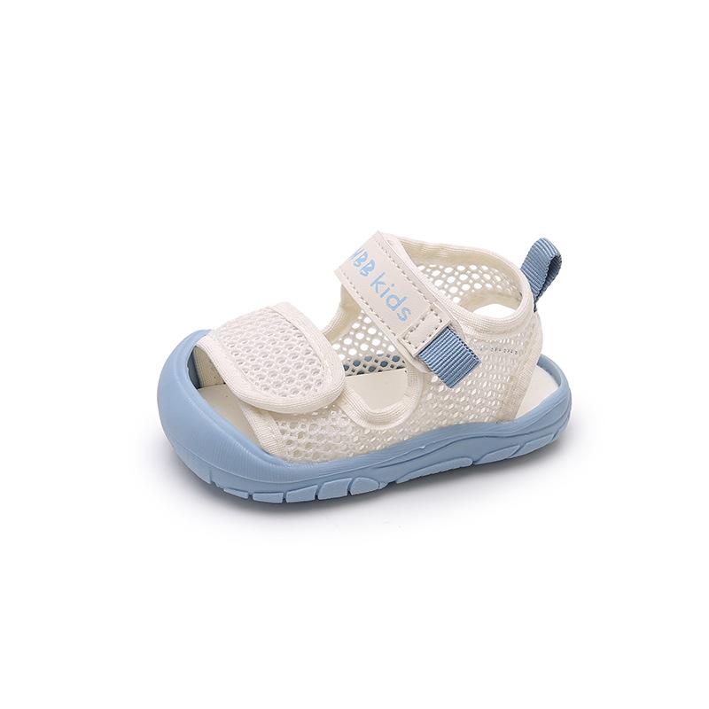 

Детские сандалии сетчатые дышащие универсальные повседневные с закрытым носком на мягкой подошве для девочек 1-3 лет, детская обувь для малышей, обувь-желе 19 yards inner length 14cm синий