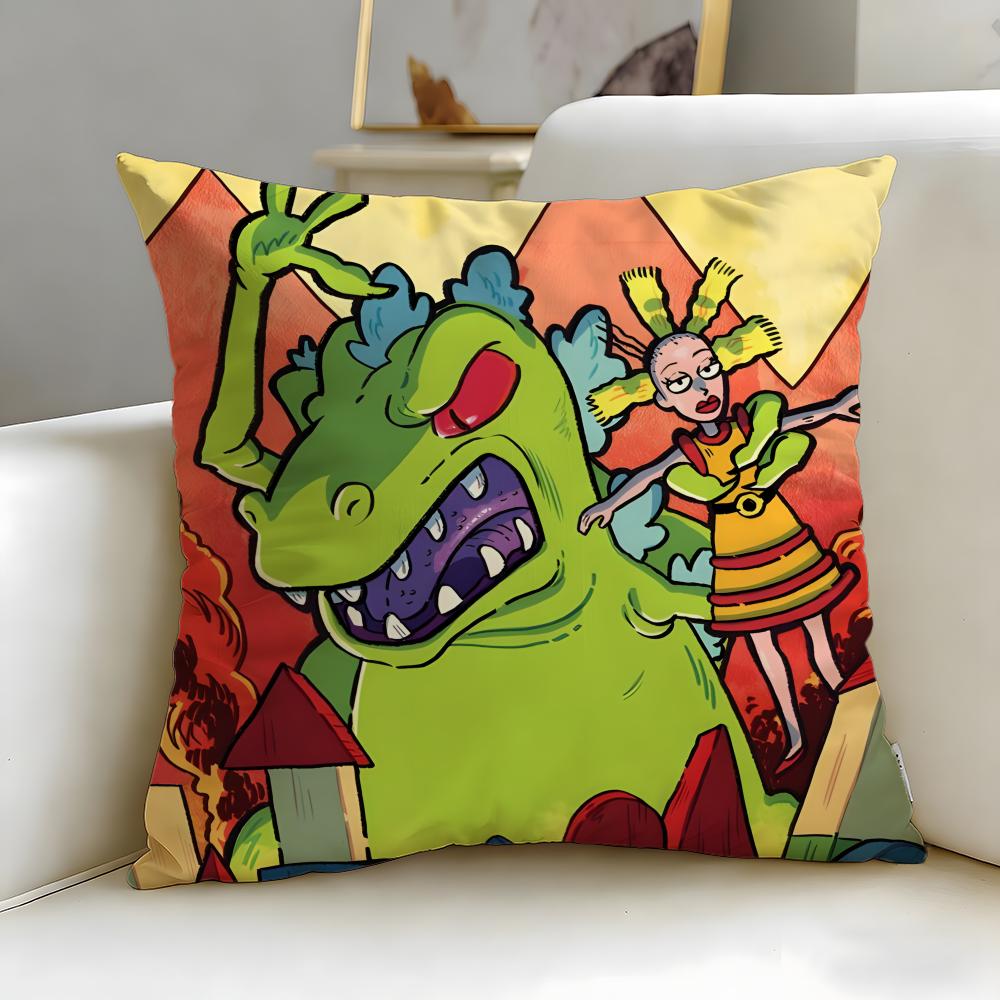 classic cartoon Rugrats Cushion Cover Soft & Easy-Wash Pillow Case – Versatile for Couch, Bed, Travel and Office
