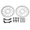 Hydraulic Disc Brake Set Aluminum Alloy 4 Piston Front and Rear Bilateral Hydraulic Brake for Mountain Bike