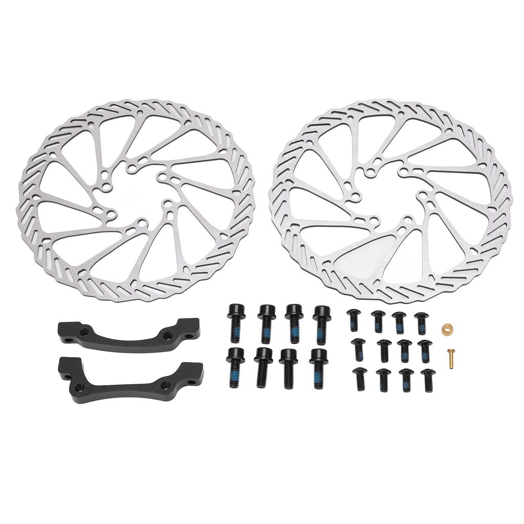 Hydraulic Disc Brake Set Aluminum Alloy 4 Piston Front and Rear Bilateral Hydraulic Brake for Mountain Bike