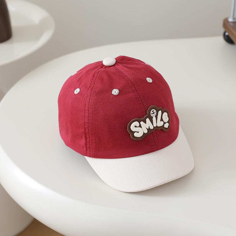 2026 Spring Korean Style Color Block Children's Sun Protection Baseball Cap - Unisex Duckbill Design