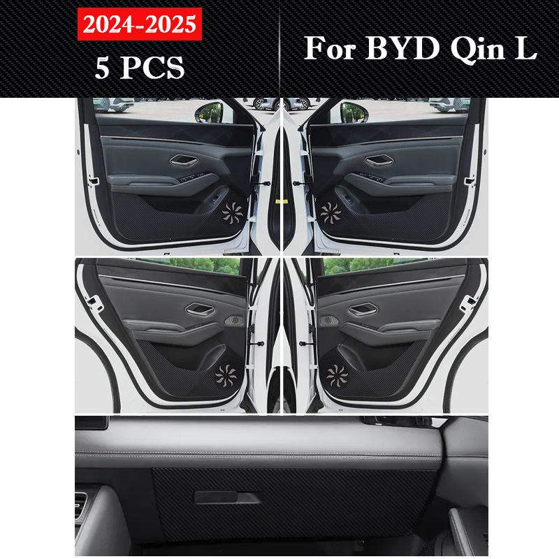 For BYD Qin L Car Door Anti Kick Pad Anti Dirt Mat Glove Box Protection Sticker Scratch Resistant Film Interior Accessories
