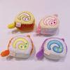 Stuffed Swiss Roll Pendant Animal Cartoon Plush Keychain Plush Swiss Roll Keychain  Festive Decor