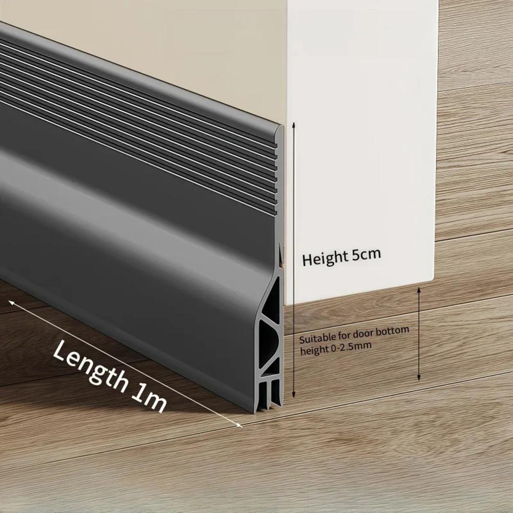 

100 Cm Long Door Seal Child Safe Design Dust Protection Easy Installation Process Effective Draught Prevention For Doors сірий