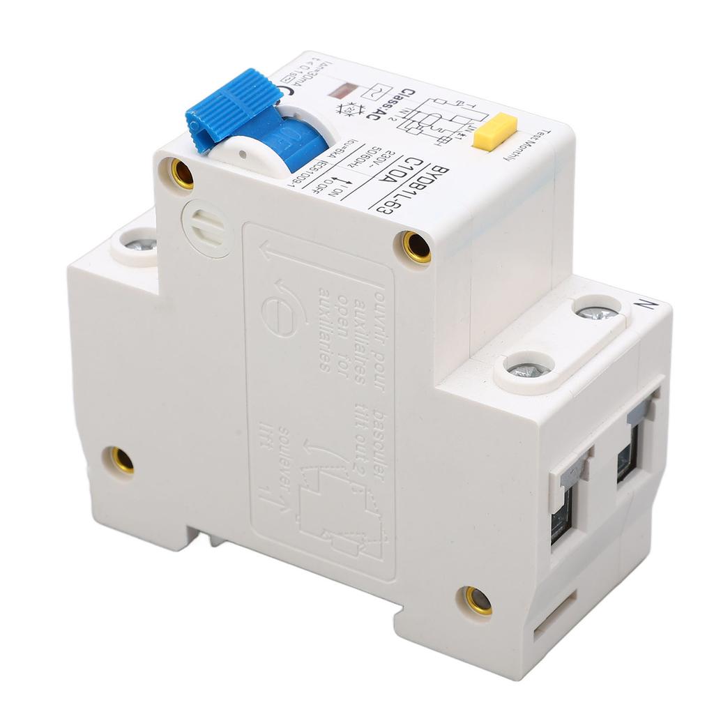 AC Type Leakage Protection Switch Din Rail Mount 1P Miniature Ground Circuit Breaker 230V 10A